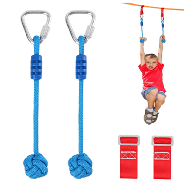 Gentle Booms Sports Slack Line Set With 2 Gym Rings 3 Monkey Fists 2 Monkey Bars For Kids